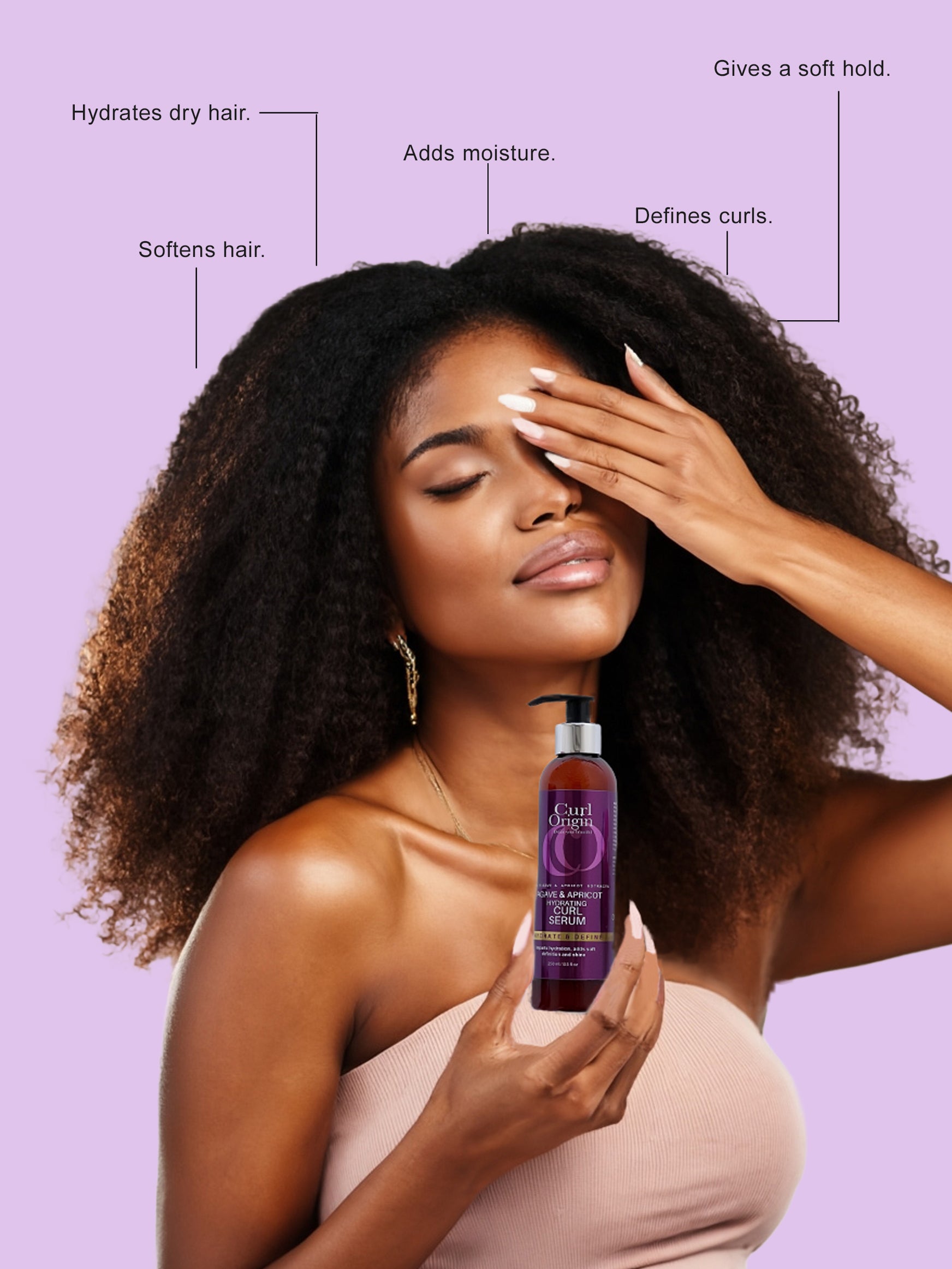 agave & apricot hydrating curl serum