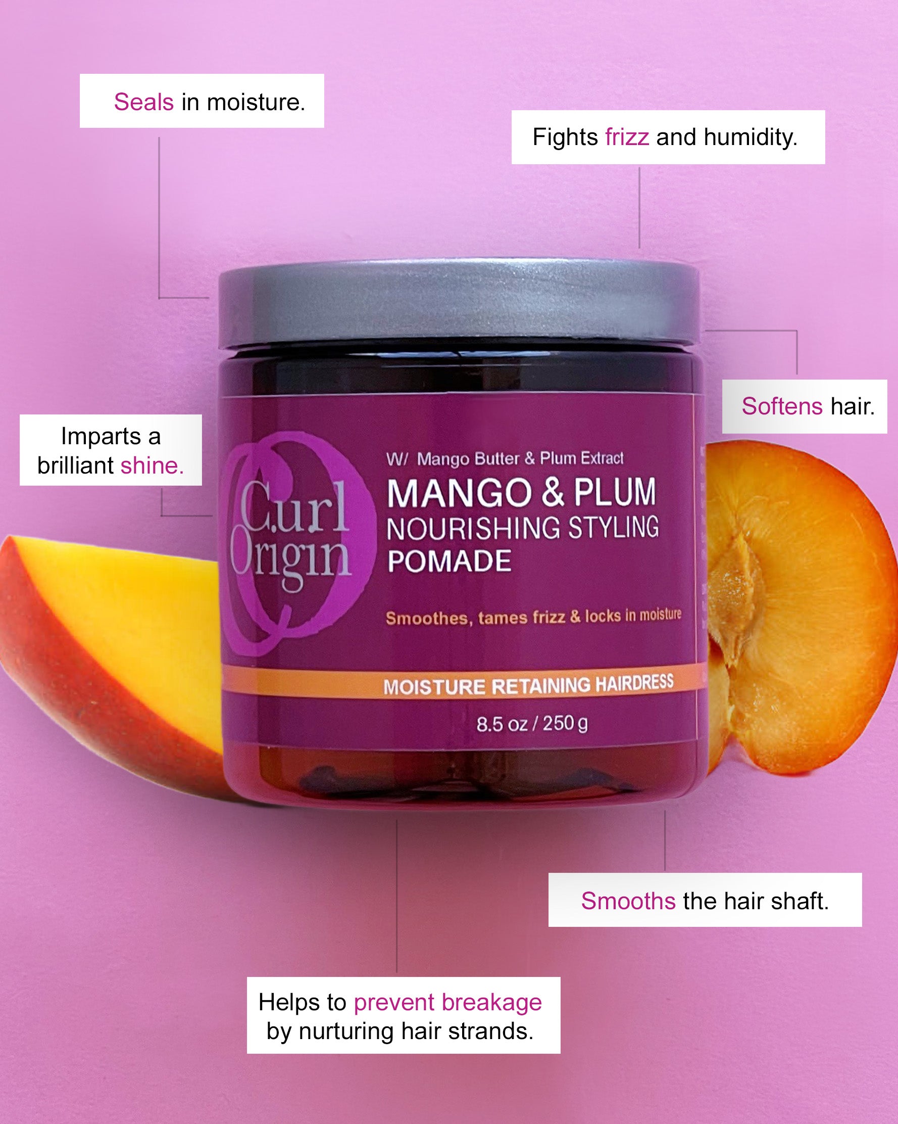 mango & plum nourishing styling pomade