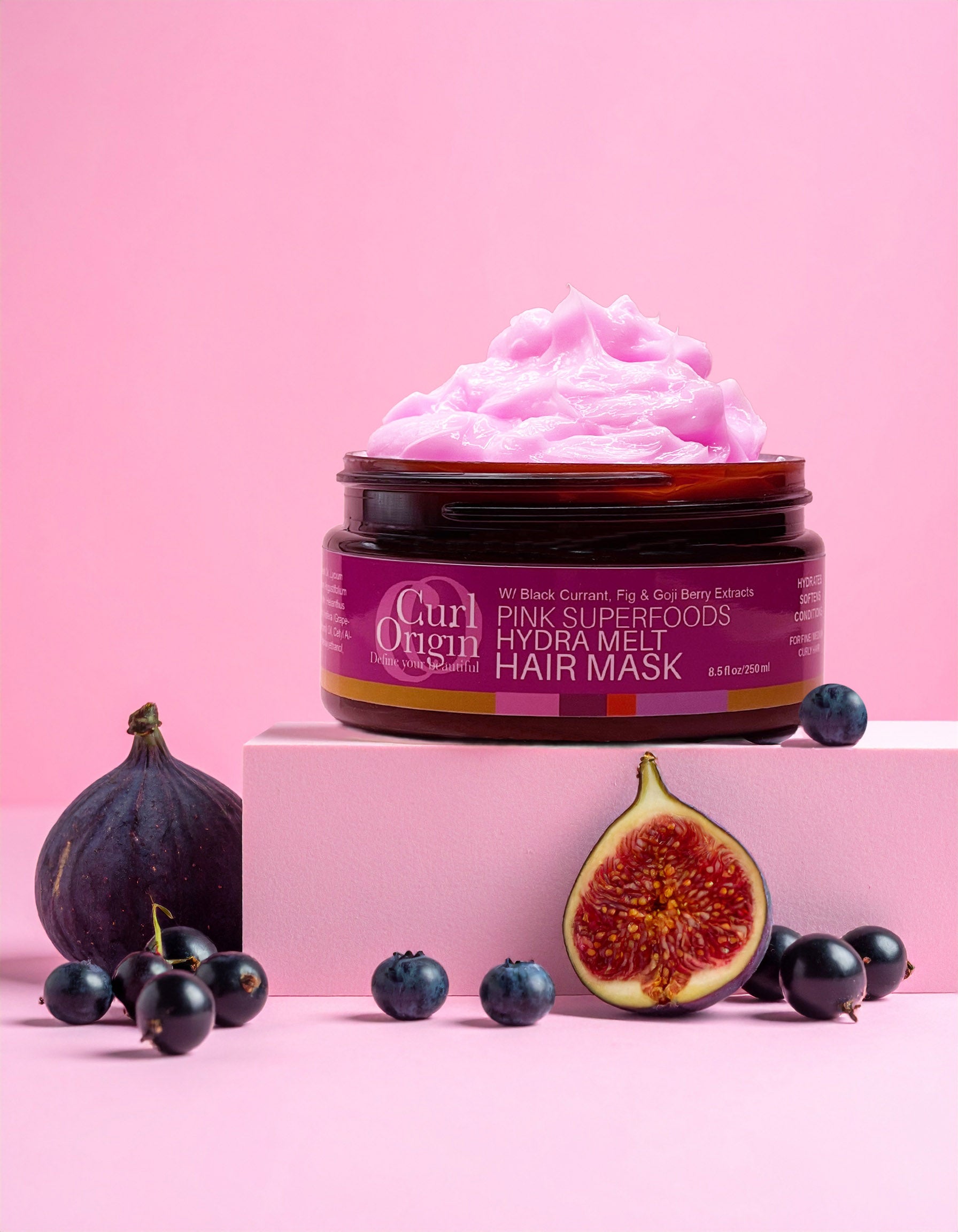 pink superfoods hydra melt hair mask