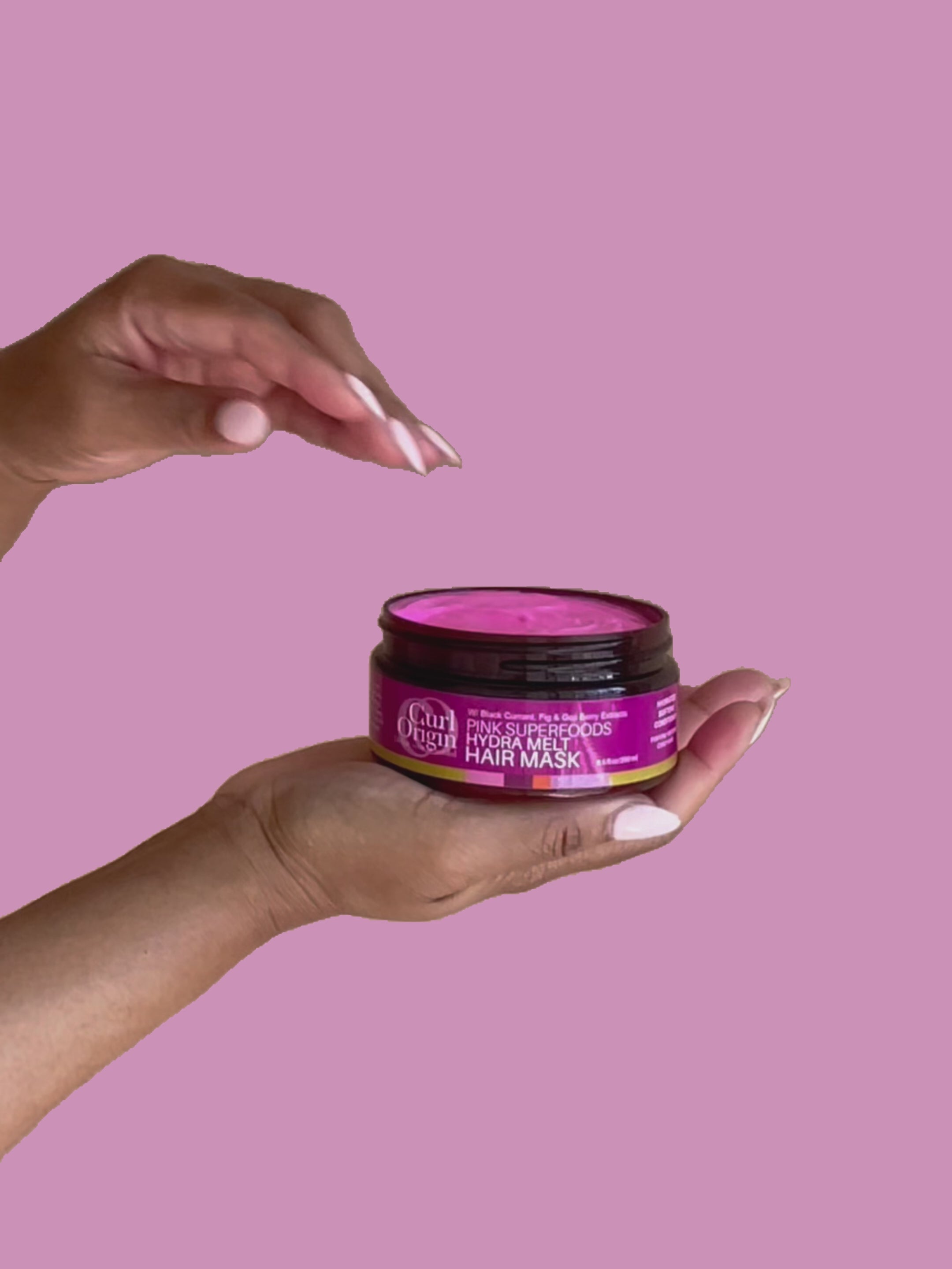 pink superfoods hydra melt hair mask