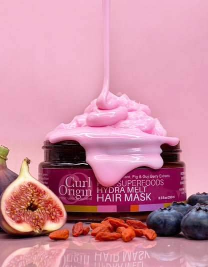 pink superfoods hydra melt hair mask