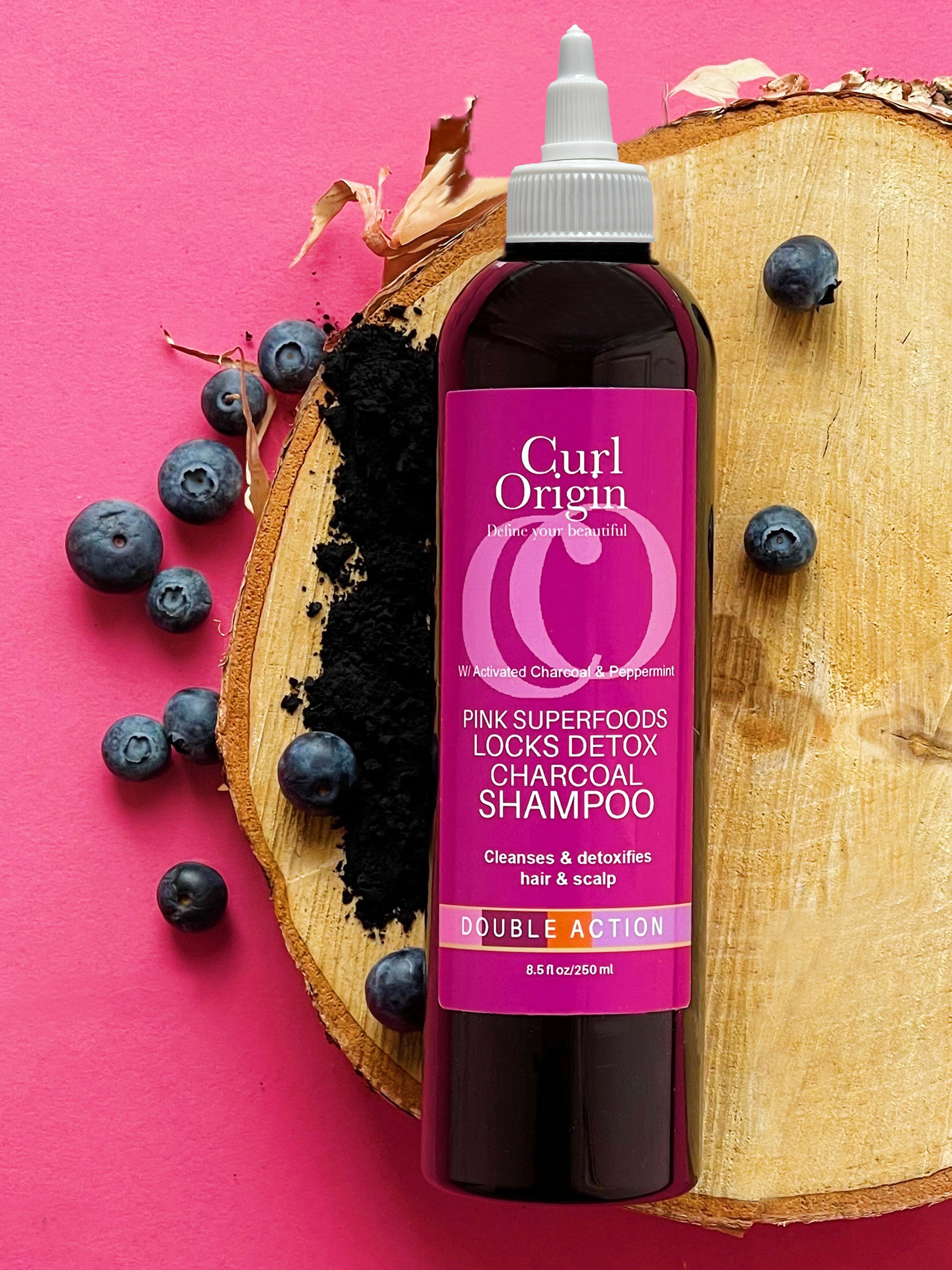 pink superfoods locks detox charcoal shampoo
