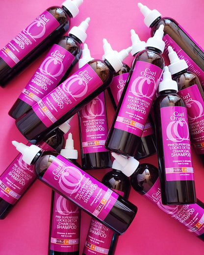 pink superfoods locks detox charcoal shampoo